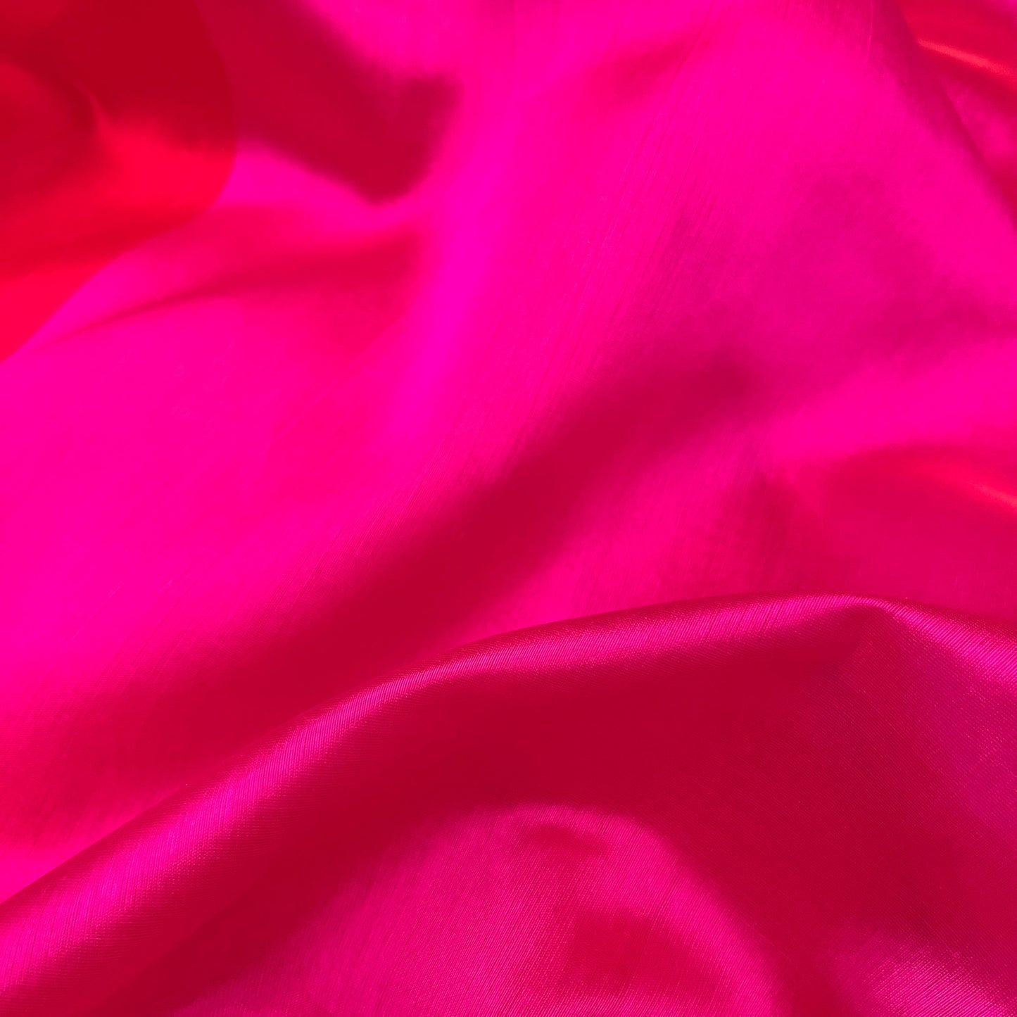 Chili Red and pink Chanderi silk saree with tassels on pallu