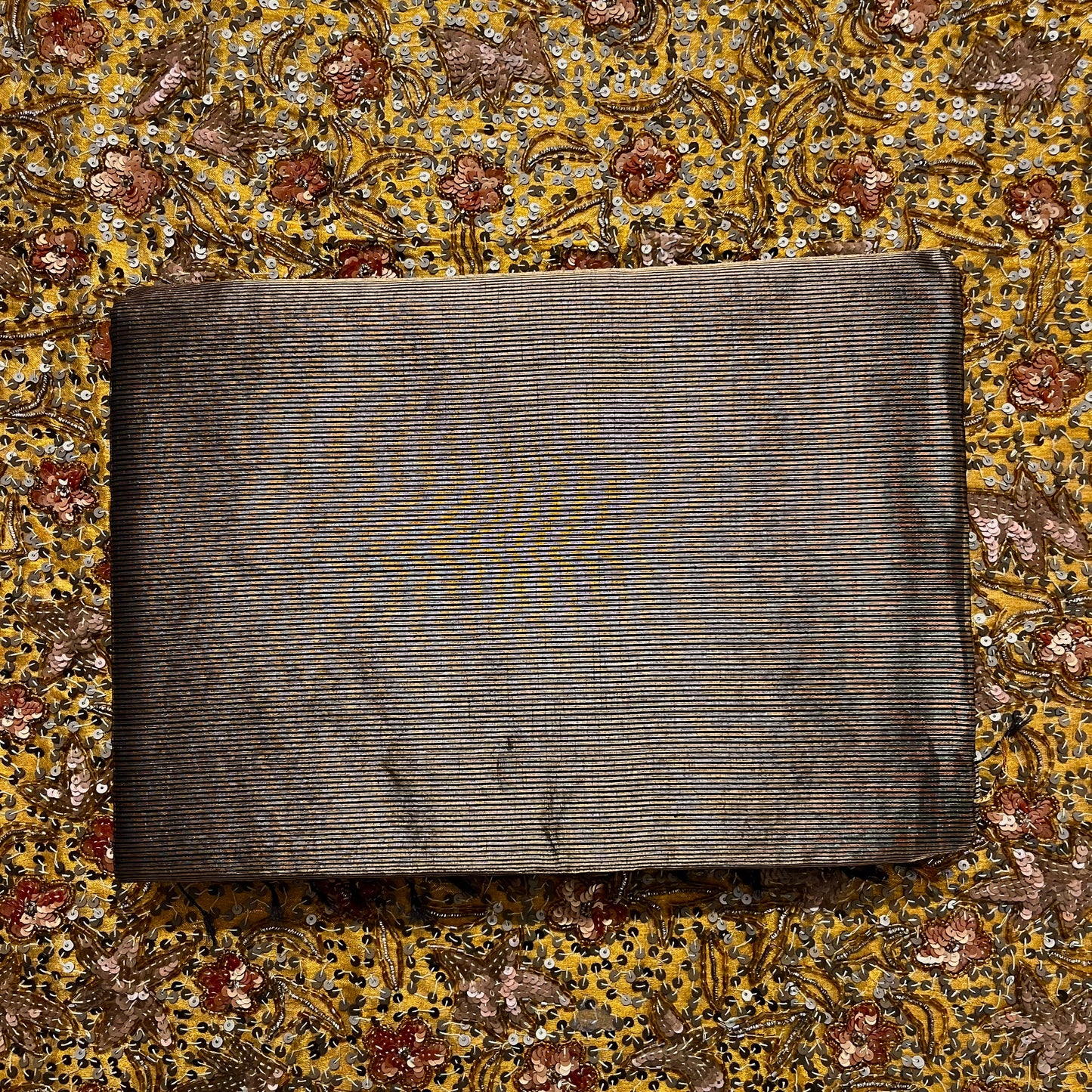 Black & Gold Maheshwari Saree with Zari Border